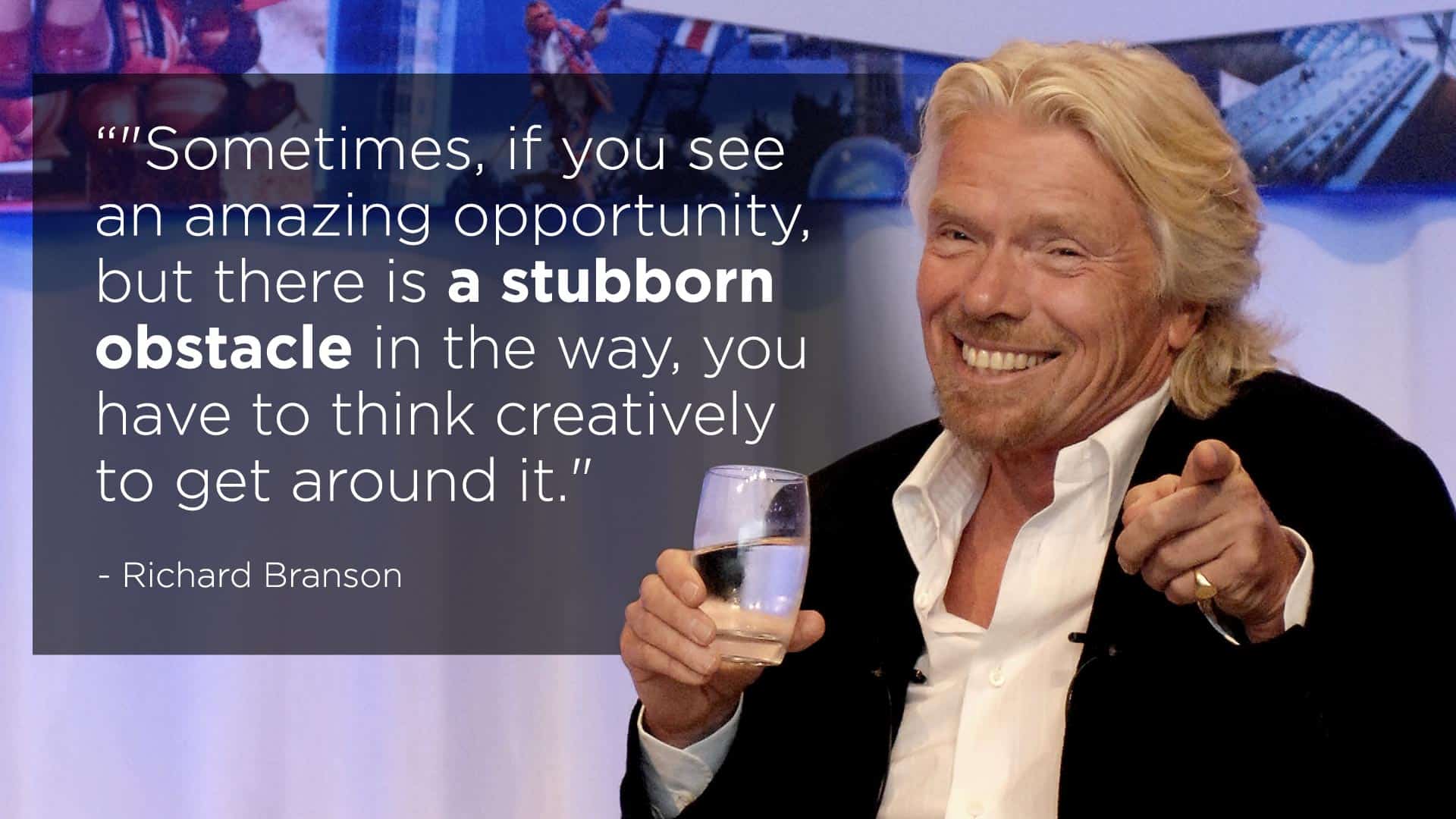 Richard Branson quote on obstacles