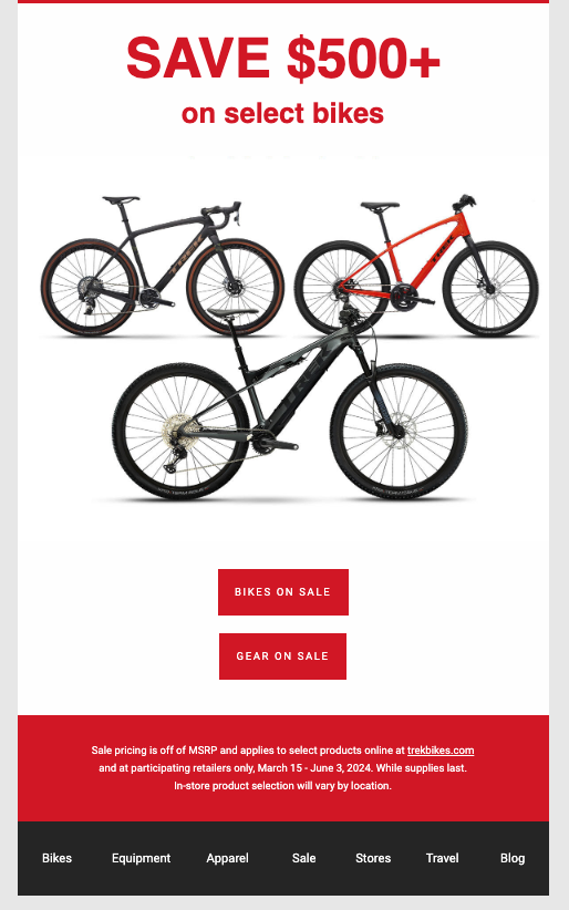 A bike poster from Trek Bike email