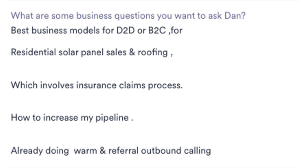 A image shows the question Chritian asked. The question is "How can I boost my pipeline?"